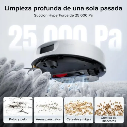 roborock ▫️ Conjunto Qrevo 2 Pro – Aspirador robô com sucção extrema de 25 000 Pa, branco 2