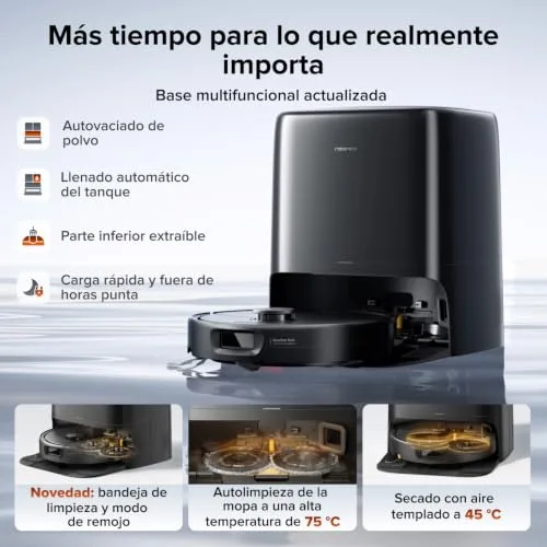 roborock ▫️ Qrevo 2 Pro – Aspirador robô com sucção extrema de 25 000 Pa, preto 5
