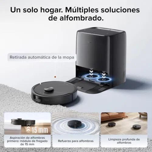 roborock ▫️ Qrevo 2 Pro – Aspirador robô com sucção extrema de 25 000 Pa, preto 6