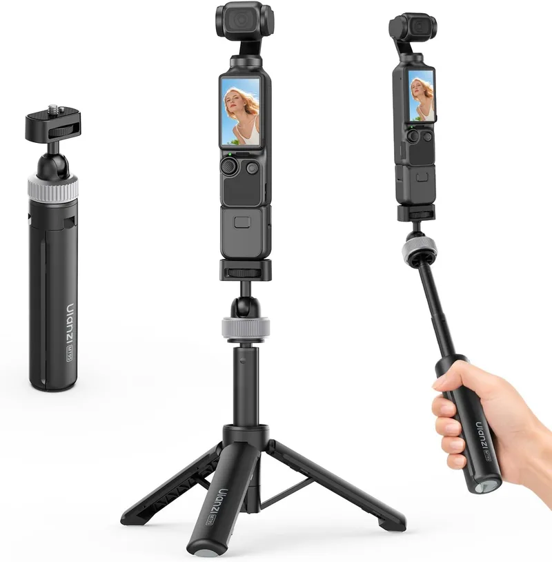 ULANZI ▫️ MT95 Mini-tripé para DJI Action 5 Pro/4/3/Osmo 360 (DJI Osmo Pocket 3, 4 e outros com 1/4")