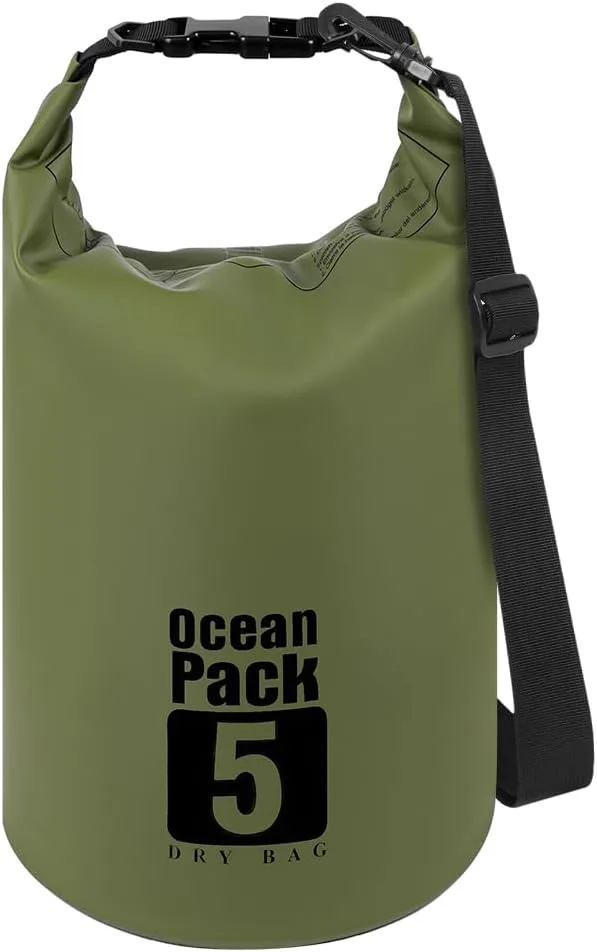 URAQT ▫️ Sacos Estanques Impermeáveis, Saco Impermeável de 5 L/10 L/20 L, Saco Estanque com Bolsa para telemóvel e Alça Longa Ajustável para Caiaque, Caminhadas, Rafting, Acampamento, Pesca, Ciclismo