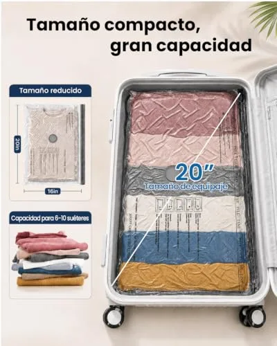Raplink ▫️ Sacos de vácuo que poupam espaço com bomba manual, 4x(50x40 cm) 3