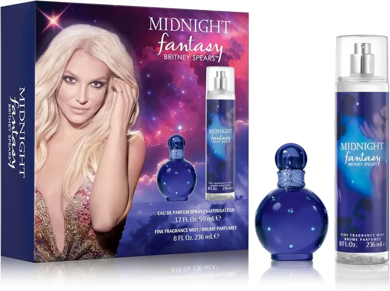 Britney Spears ▫️ Conjunto Midnight Fantasy, EDP 50 ml e Bruma Corporal 236 ml