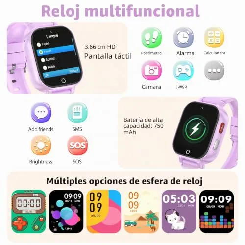 Alutoria ▫️ Relógio inteligente para crianças – Relógio com GPS, chamadas 4G, videochamadas e SOS 5