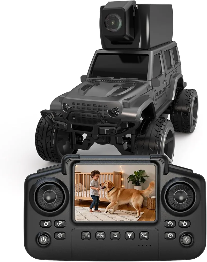 TRINTON TECH ▫️ Carro de brincar RC com ecrã LCD de 1:64 e câmara magnética para crianças