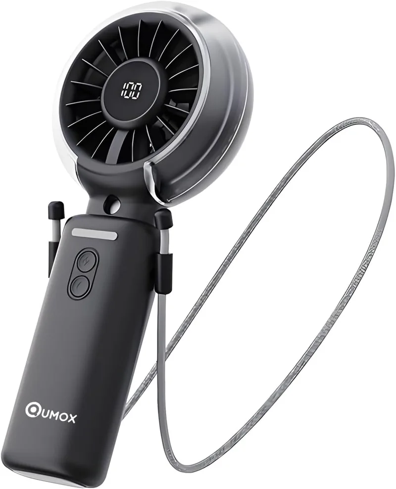 QUMOX ▫️ Ventilador Portátil com Nebulizador