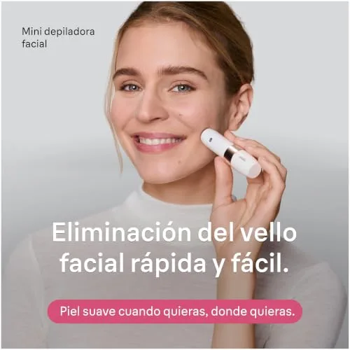 Braun ▫️ Mini depiladora facial para mulher, FS1005, branca 2
