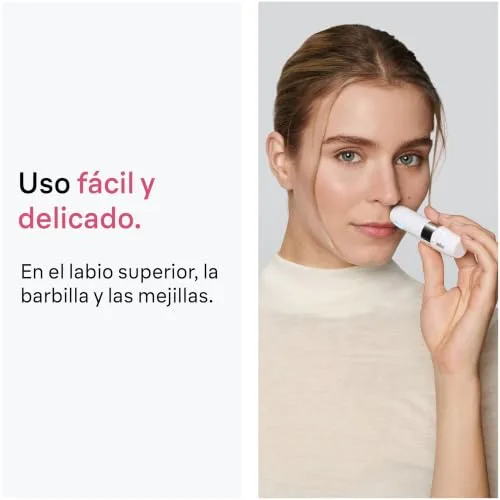 Braun ▫️ Mini depiladora facial para mulher, FS1005, branca 3