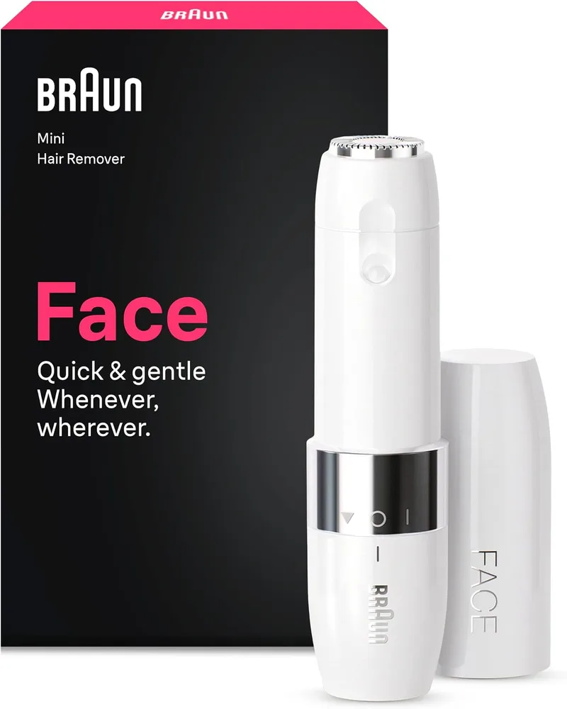 Braun ▫️ Mini depiladora facial para mulher, FS1005, branca