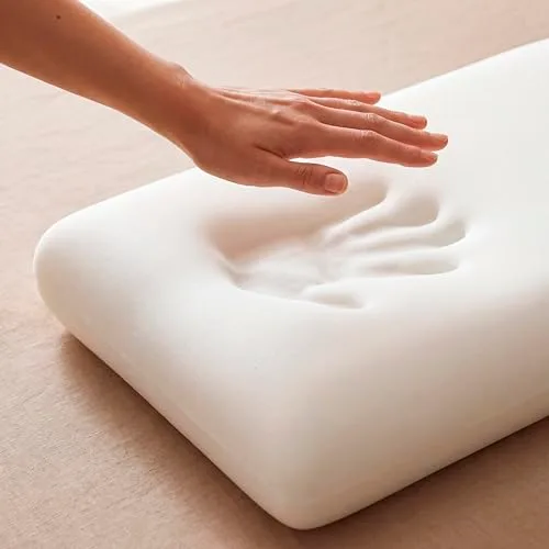 Todocama ▫️ Almofada Viscoelástica com Aloe Vera (Conjunto de 2 unidades de 70 cm), Núcleo compacto viscoelástico para a coluna cervical e o pescoço, firmeza média-alta, capa dupla com fecho de correr. 3
