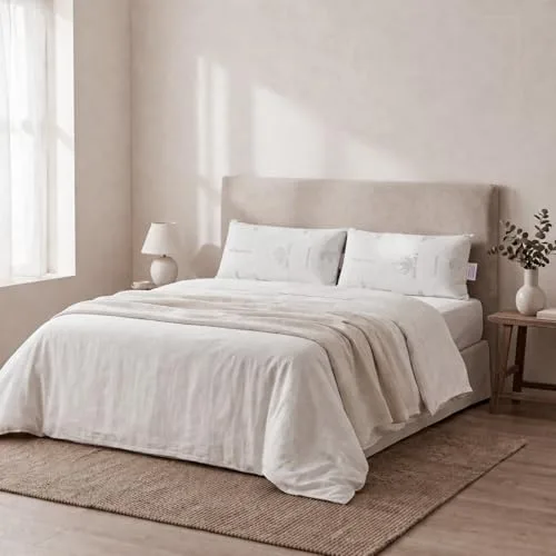 Todocama ▫️ Almofada Viscoelástica com Aloe Vera (Conjunto de 2 unidades de 70 cm), Núcleo compacto viscoelástico para a coluna cervical e o pescoço, firmeza média-alta, capa dupla com fecho de correr. 6