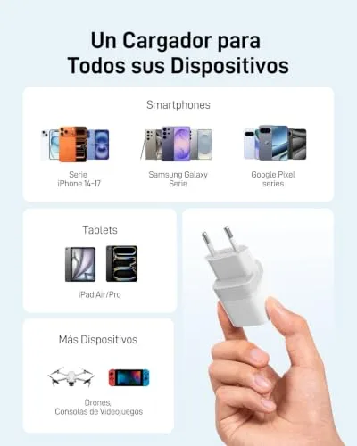 CUKTECH ▫️ CP3 Carregador USB-C de 40 W – Carregador rápido para iPhone 7