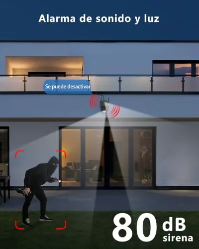 ANBIUX ▫️ Câmara de vigilância exterior Wi-Fi com lente dupla 2K, câmara de vigilância de 2,4/5 GHz, PTZ de 360°, Ethernet, visão noturna a cores, áudio bidirecional, deteção de pessoas, cabo de 2 m 5