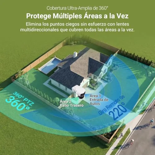 EZVIZ ▫️ Câmara de 15 MP (5+5+5 MP) para vigilância exterior Wi-Fi com energia solar, bateria, zoom misto de 12x, lente tripla 3K, sem fios, 360°, AOV, deteção de pessoas por IA, Kit CB90F 6