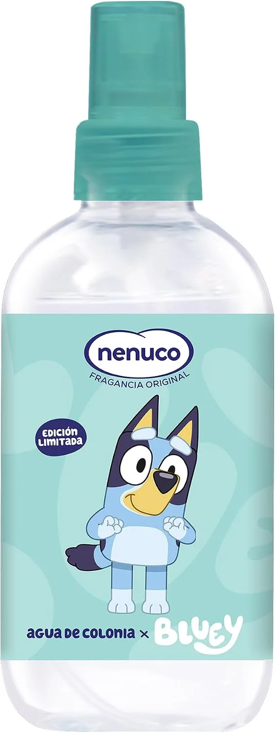 Nenuco ▫️ água de colónia com fragrância original, em formato de spray de 240 ml, edição limitada Bluey, recomendada para bebés a partir dos 3 meses