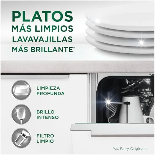 FAIRY ▫️ Platinum Cápsulas para a máquina de lavar louça, Limão, 34 cápsulas, Potentes mesmo com os restos de comida mais difíceis, pratos limpos, máquina de lavar louça brilhante, filtro limpo Sinasa (Embalagem de 4) 3