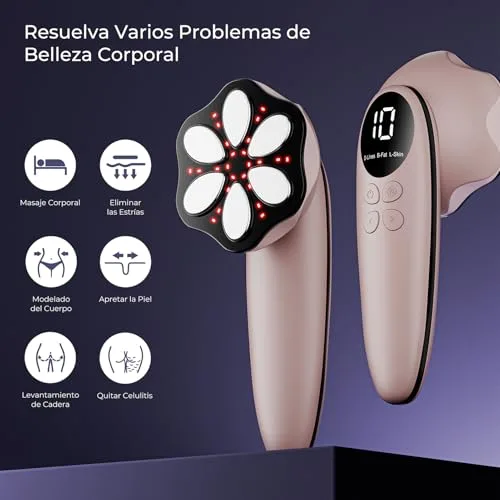 Oranmagic ▫️ Massajador anticelulítico redutor, massajador elétrico profissional para celulite, para massagem na cintura, abdómen, glúteos, braços, pernas e costas (ouro rosa) 2