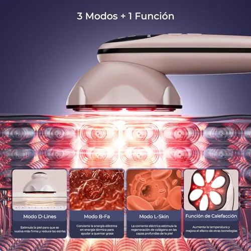 Oranmagic ▫️ Massajador anticelulítico redutor, massajador elétrico profissional para celulite, para massagem na cintura, abdómen, glúteos, braços, pernas e costas (ouro rosa) 3
