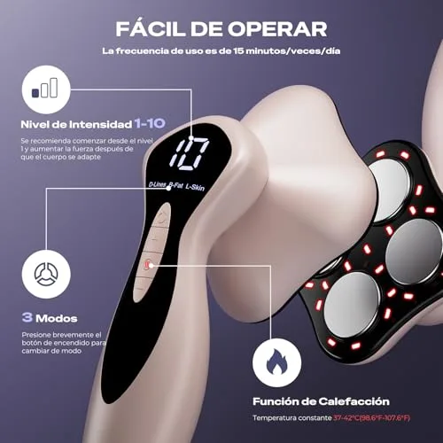 Oranmagic ▫️ Aparelho de massagem anticelulite e redutor, aparelho de massagem anticelulite elétrico profissional 3 em 1, unissexo, para cintura, barriga, braços, glúteos e pernas 3