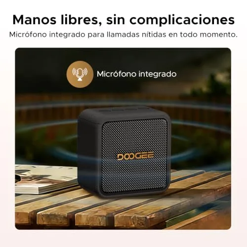 DOOGEEEco ▫️ Altifalante portátil Field Pulse, altifalantes portáteis com 20 W de potência de pico e graves potentes, autonomia de até 19 horas, IP67 TWS, compatível com TF/USB/AUX, com alça para acampamentos, passeios e atividades 6