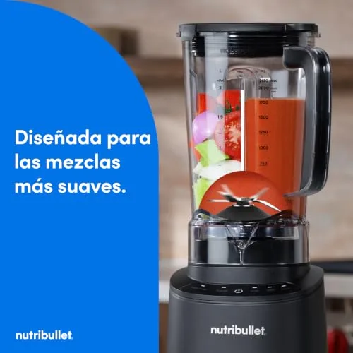 NutriBullet ▫️ Liquidificador Power Core™ – Liquidificador com jarro XL de 2,1 L, para smoothies e gelo picado, 3 velocidades + função Pulse, programa automático para smoothies, 1200 W, preto (NBF430MB) 3