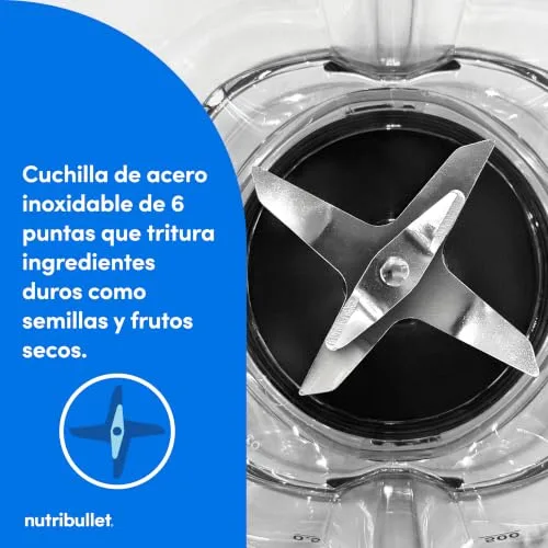 NutriBullet ▫️ Liquidificador Power Core™ – Liquidificador com jarro XL de 2,1 L, para smoothies e gelo picado, 3 velocidades + função Pulse, programa automático para smoothies, 1200 W, preto (NBF430MB) 6