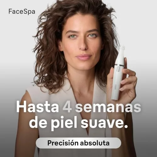 Braun ▫️ Depiladora facial FaceSpa para mulher com 4 acessórios, 851V, Branco/Bronze 2