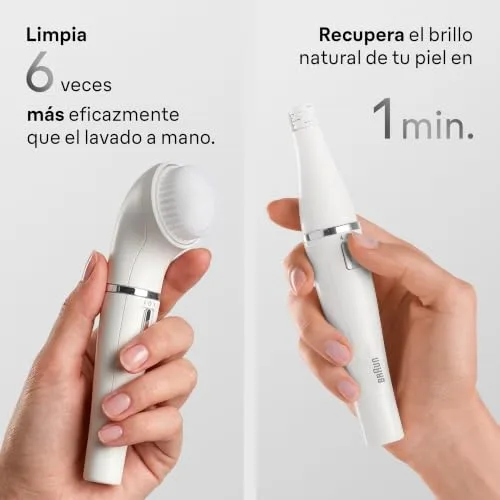Braun ▫️ Depiladora facial FaceSpa para mulher com 4 acessórios, 851V, Branco/Bronze 4