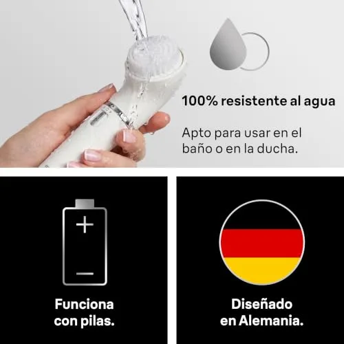 Braun ▫️ Depiladora facial FaceSpa para mulher com 4 acessórios, 851V, Branco/Bronze 6