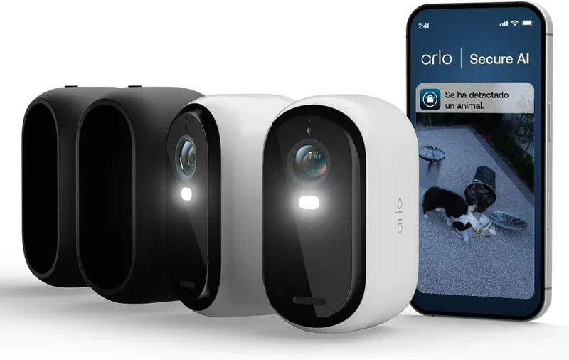 Arlo ▫️ Essential 3 HD - Câmara de vigilância para exterior, cor preta