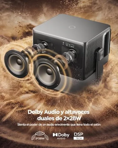 WiMiUS ▫️ Projetor 4K | 2500 ANSI ultrabrilhante | Sistema operativo VIDAA rápido e fluido | Dolby Audio 56 W | Projetor para exterior para cinema no jardim, FHD 1080p nativo, focagem automática com IA, HDMI 2.1, HDR10, Cinema em casa 6
