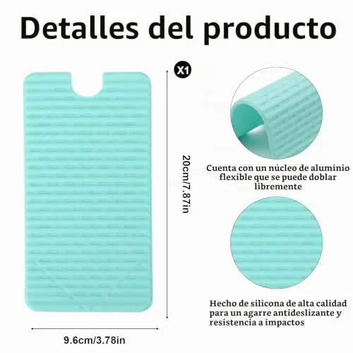 XAVURO ▫️ Suporte dobrável para telemóvel em silicone, suporte de secretária universal antiderrapante para smartphone e tablet, ajustável e ergonómico (azul) 2