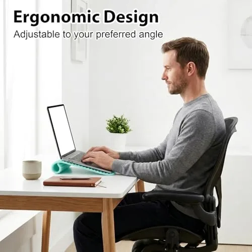 XAVURO ▫️ Suporte dobrável para telemóvel em silicone, suporte de secretária universal antiderrapante para smartphone e tablet, ajustável e ergonómico (azul) 6