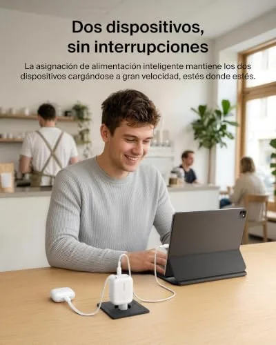 Belkin ▫️ Carregador USB-C UltraCharge de 45 W com cabo USB-C retrátil de 0,8 m e porta USB Tipo C, carregador de parede Tipo C, carregamento rápido para as séries iPhone 17 e 16, série Galaxy S26, AirPods e MacBook 6