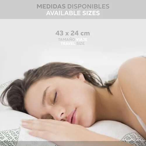 TEXTIL-HOME ▫️ Textilhome Pack de 2 Almofadas de Viagem Viscoelásticas 43x24 cm com Aloe Vera 3