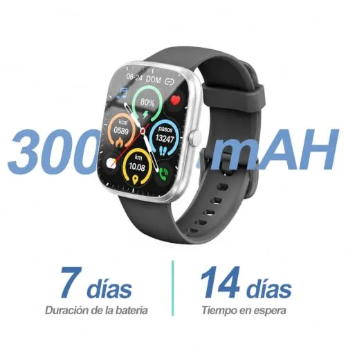 Donerton ▫️ Relógio inteligente para homem e mulher, 1,96" HD, chamadas via Bluetooth, IP68, 300 mAh 3