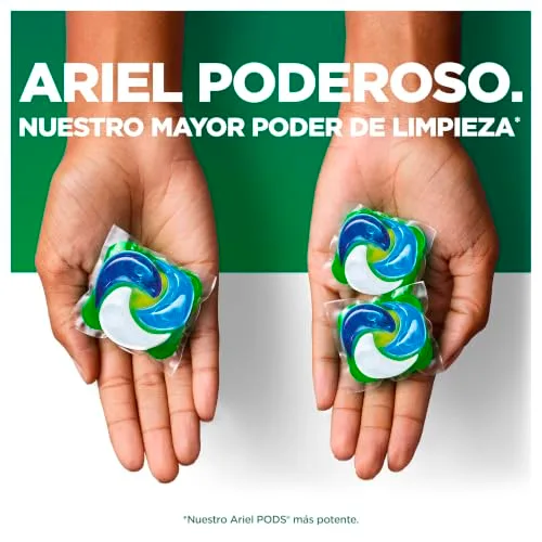 Ariel ▫️ PODs PODEROSO, Detergente Líquido em Cápsulas para 14 Lavagens, Frescor dos Alpes, com Aditivos Integrados, Removedor de Manchas e Eliminador de Odores X2 (Embalagem de 4) 2
