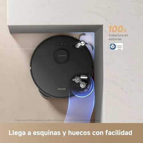 dreame ▫️ Robô aspirador e esfregador de pisos L50s Pro Ultra-A, 100 dias de esvaziamento automático, panos de limpeza com autolimpeza a alta temperatura, 30 000 Pa de sucção, limpeza profunda de cantos e bordas. 5