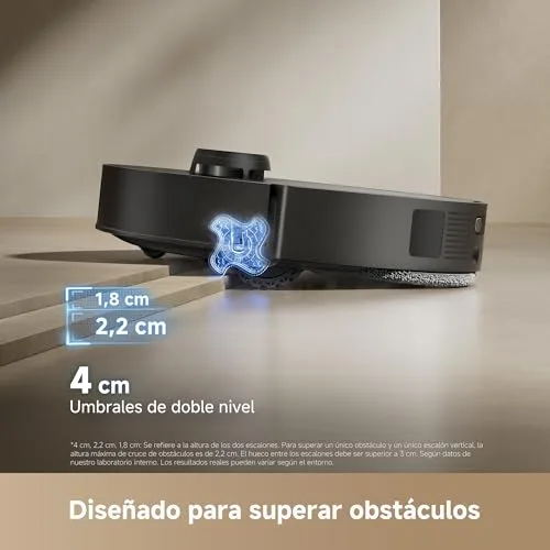dreame ▫️ Robô aspirador e esfregador de pisos L50s Pro Ultra-A, 100 dias de esvaziamento automático, panos de limpeza com autolimpeza a alta temperatura, 30 000 Pa de sucção, limpeza profunda de cantos e bordas. 6