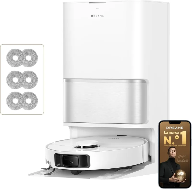 dreame ▫️ L10s Ultra Gen 3 Kit-A – Aspirador e esfregador de chão robótico, sucção de 25 000 Pa, escova lateral e esfregona extensível, AceClean DryBoard e autolimpeza automática da esfregona, secagem com ar quente