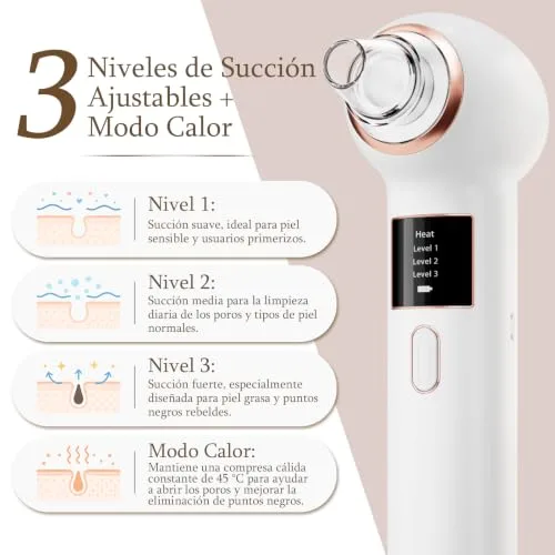 Mylzdobs ▫️ Aspirador de pontos negros com 3 modos – Limpador de poros elétrico 2