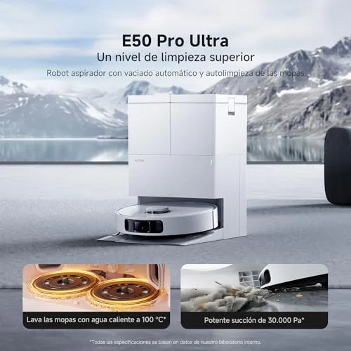 MOVA ▫️ E50 Pro Ultra, Aspirador robô, Branco 2