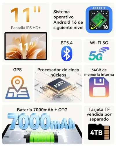TABWEE ▫️ T30 Tablet Android de 11 polegadas 16 (64 GB + 4 TB), Tablet para Estudar 2