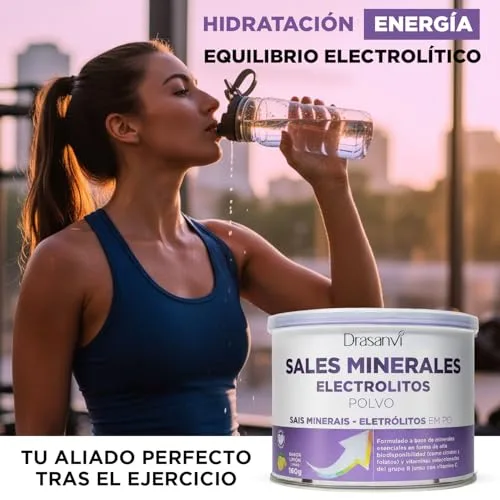 Drasanvi ▫️ Eletrólitos em Pó com Sabor a Limão 160 g, com Magnésio e Potássio 2