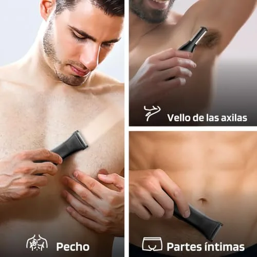 MAXGROOM ▫️ Máquina de barbear corporal masculina 2 em 1, depiladora para homem 2