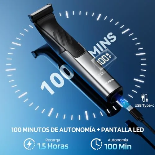 MAXGROOM ▫️ Máquina de barbear corporal masculina 2 em 1, depiladora para homem 5