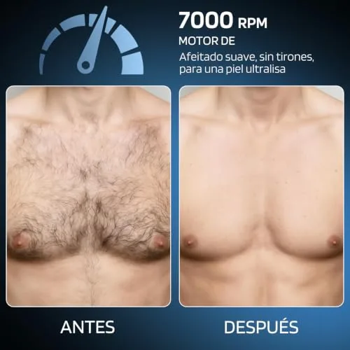 MAXGROOM ▫️ Máquina de barbear corporal masculina 2 em 1, depiladora para homem 6