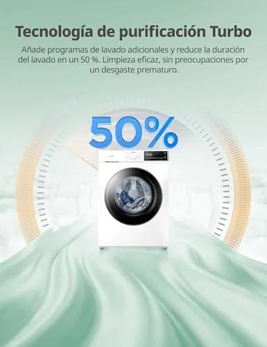 Comfee ▫️ Máquina de lavar roupa «» 10 kg, Classe A -30%, 1400 RPM, Smart Wash, Branca, CF10EWP07W 5