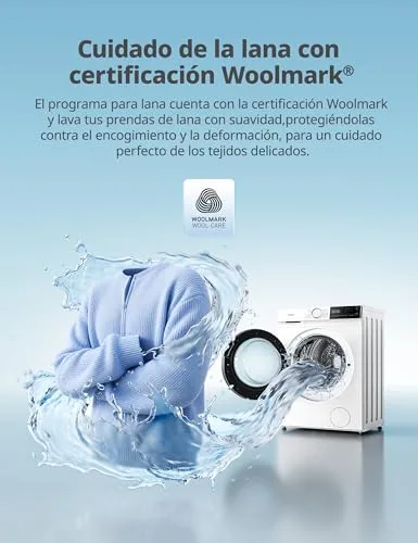 Comfee ▫️ Máquina de lavar roupa «» 10 kg, Classe A -30%, 1400 RPM, Smart Wash, Branca, CF10EWP07W 7