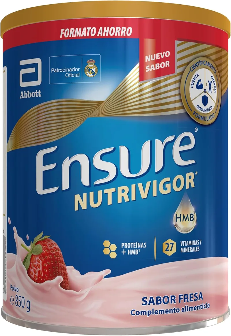 Ensure ▫️ Nutrivigor Morango 850 g, Nutrição para adultos com proteínas